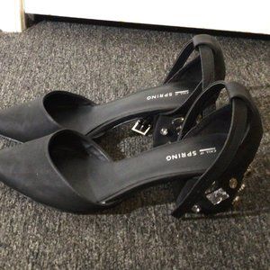 Call It Spring Rhinestone Block Heels